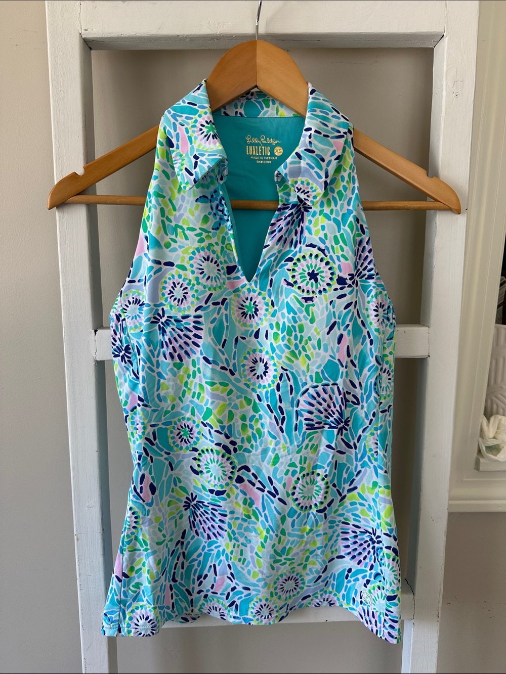 Lilly Pulitzer Luxletic Lakelyn Sleeveless Polo Top